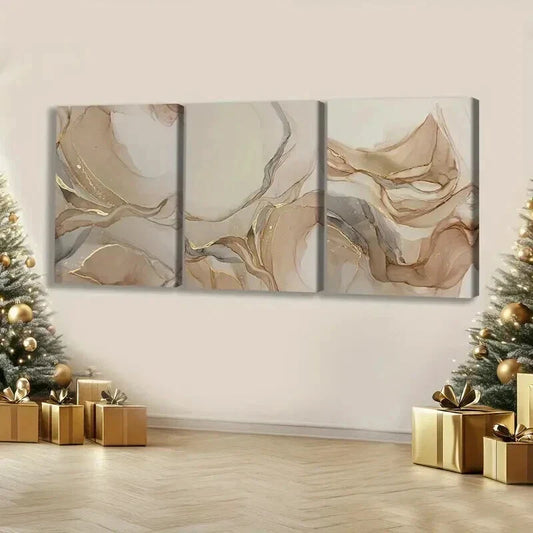 3pcs Irregular Graphic Fantasy Decorations Wall Art Set Canvas Framed 40x60cm - High Quality Print 100% Australian Made Wall Canvas Ready to Hang