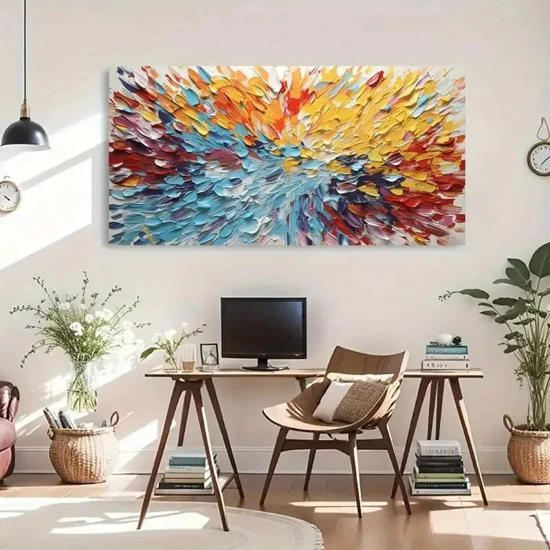Minimalist Graffiti-Inspired Wall Art Canvas Office Home Room Framed 120x60cm