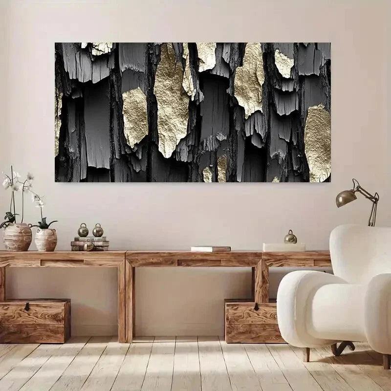 Textured Brushstroke Design Wall Art Canvas Office Home Room Framed 120x60cm