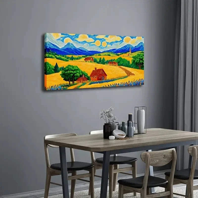 Autumn Strong Rural Wall Art Canvas Office Home Room Framed 120x60cm
