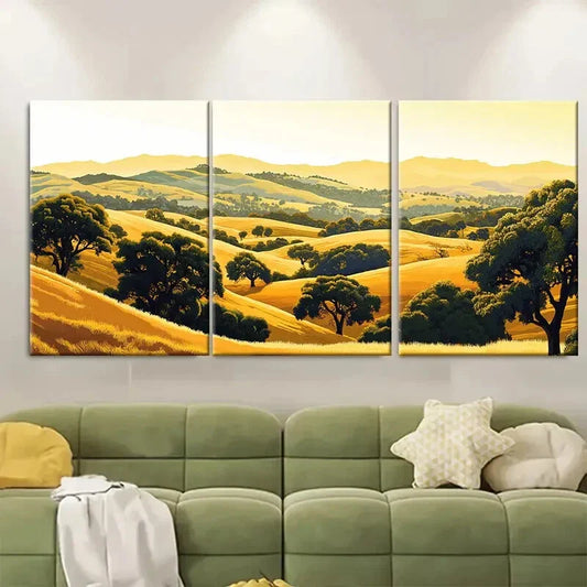 3pcs California Paso Robles Scenic Vintage Metal Print Ready to Hang Art