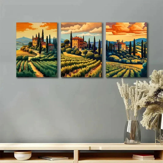 3pcs Watercolour Boho Housewarming Metal Print Ready to Hang Art