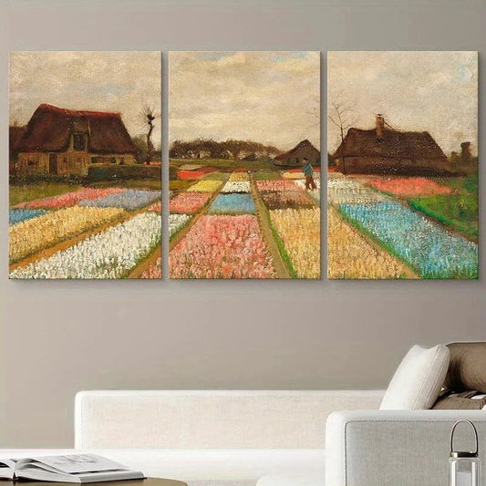 3pcs Rural and Natural Landscapes Metal Print Ready to Hang Art
