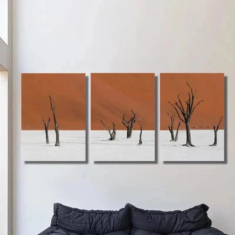 3pcs Simple Tree Decorative Painting Wall Art Set Canvas Framed 40x60cm - High Quality Print 100% Australian Made Wall Canvas Ready to Hang