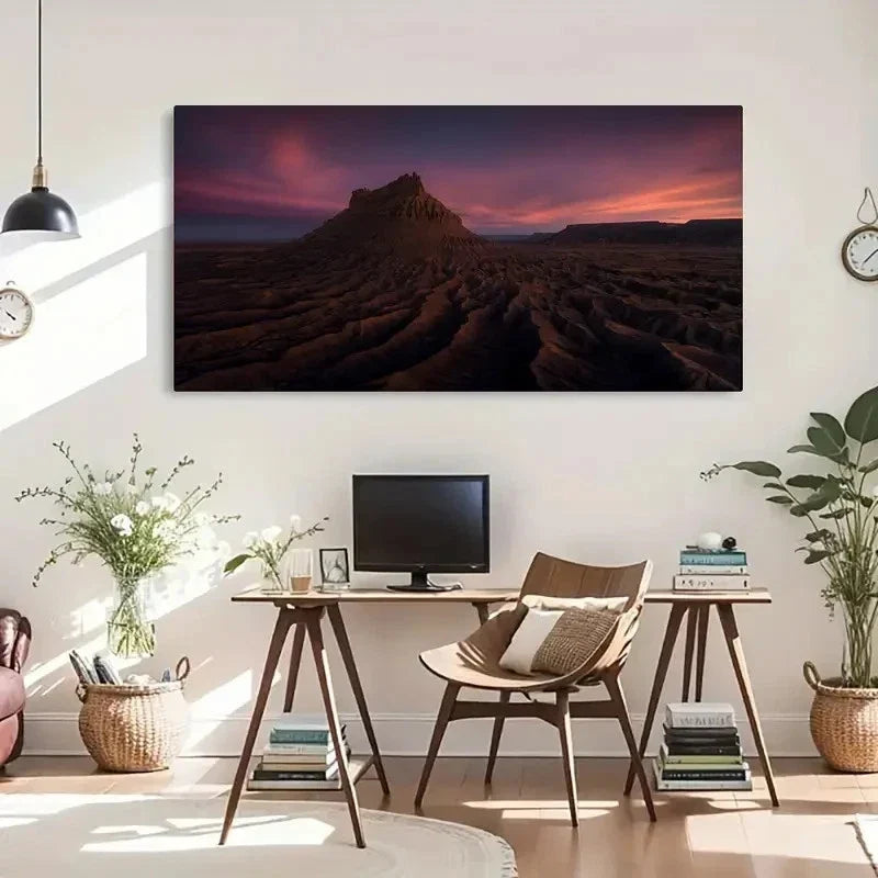 Scared Earth Landscape Wall Art Canvas Office Home Room Framed 120x60cm