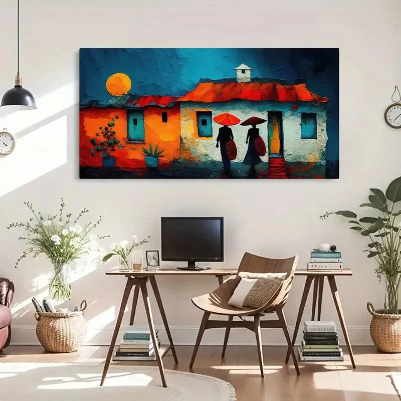 Classic Peaceful Landscape Wall Art Canvas Office Home Room Framed 120x60cm