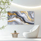 Gilded Marble Fluid Art Wall Art Canvas Office Home Room Framed 80x45cm