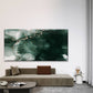 Abstract Green Gold Alcohol Ink Wall Art Canvas Office Home Room Framed 80x45cm