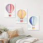 3pcs Hot Air Balloon Watercolor Classic Design Metal Print Ready to Hang Art