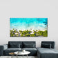 Beach Paradise From Above Wall Art Canvas Office Home Room Framed 120x60cm