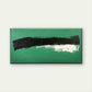 Vibrant Green & Black Abstract Wall Art Canvas Office Home Room Framed 120x60cm