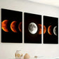 3pcs Simple Wind Planet Rotation Process Art Wall Art Set Canvas Framed 40x60cm - High Quality Print 100% Australian Made Wall Canvas Ready to Hang