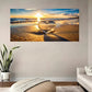 Abstract Heart-Shaped Sunset Beach Wall Art wall canvas office home room framed 120x60cm