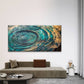 Golden Circular Textures Wall Art Canvas Office Home Room Framed 120x60cm