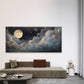 Full Moon and Starry Night Wall Art Canvas Office Home Room Framed 120x60cm