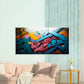 Vibrant Graffiti Art Wall Art Canvas Office Home Room Framed 120x60cm
