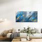 Aqueous Motion In Slate Wall Art Canvas Office Home Room Framed 80x45cm