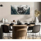 Fierce Wolf Snowy Mountain & Pine Forest Scene Wall Art canvas office home room framed 120x60cm