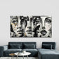 Black White Abstract Face Wall Art Canvas Office Home Room Framed 120x60cm