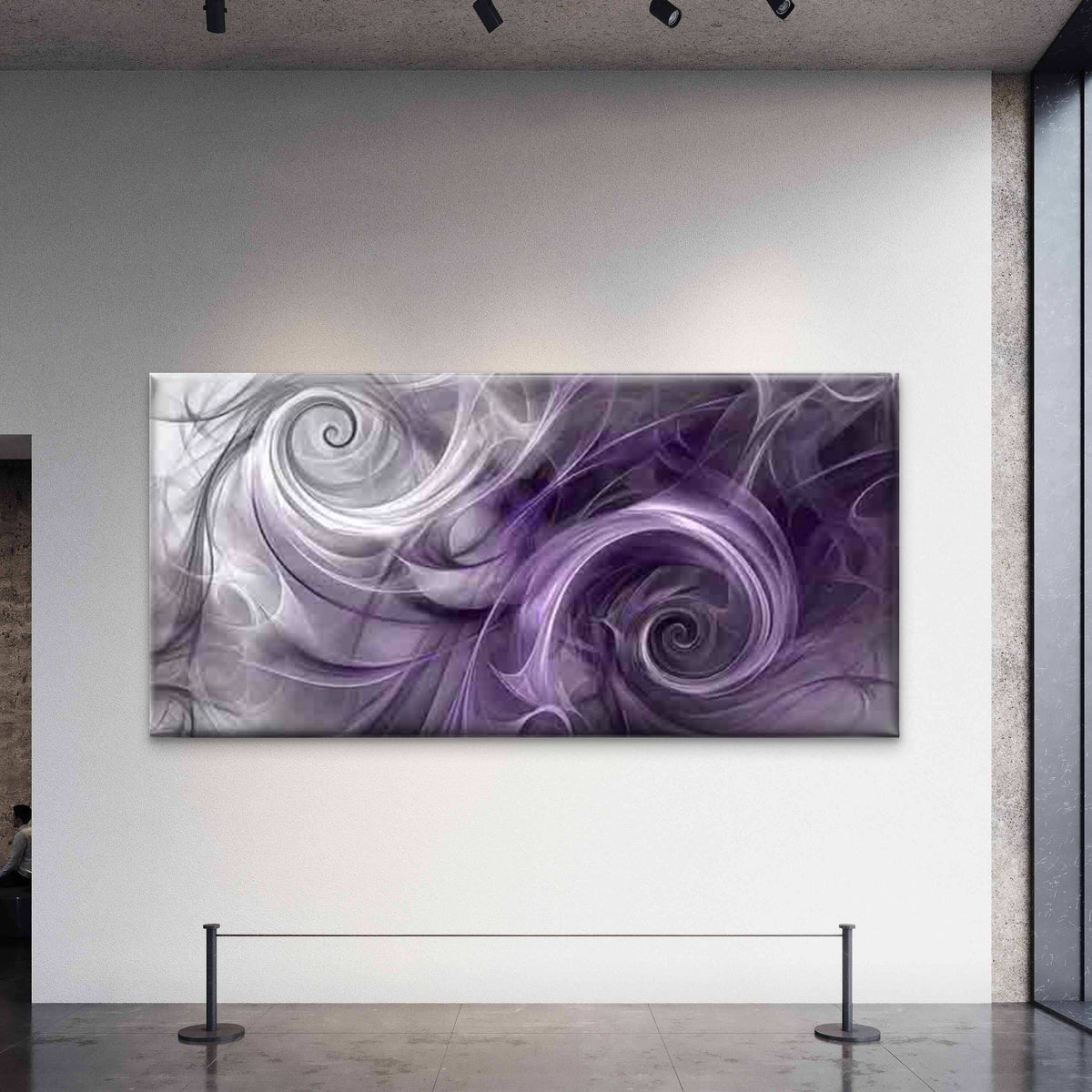 Abstract Swirl Design Wall Art Canvas Office Home Room Framed 120x60cm