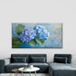 Blue Hydrangea Flower Painting Wall Art Canvas Office Home Room Framed 120x60cm