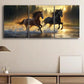 3pcs Sunset Horses Metal Print Ready to Hang Art
