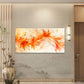 Vibrant Orange Flower Design Wall Art Canvas Office Home Room Framed 120x60cm
