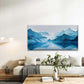 Abstract Blue Mountain & Lake Wall Art Canvas Office Home Room Framed 80x45cm