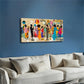 African Cultural Music Party Wall Art Canvas Office Home Room Framed 120x60cm