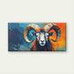 Modern Abstract Ram Head Wall Art Canvas Office Home Room Framed 120x60cm