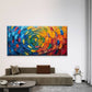 Abstract Oil Paint Texture Wall Art Canvas Office Home Room Framed 80x45cm