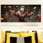 3pcs Clown Party Design Metal Print Ready to Hang Art