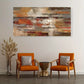Modern Abstract Amber Watercolor Wall Art wall canvas office home room framed 120x60cm