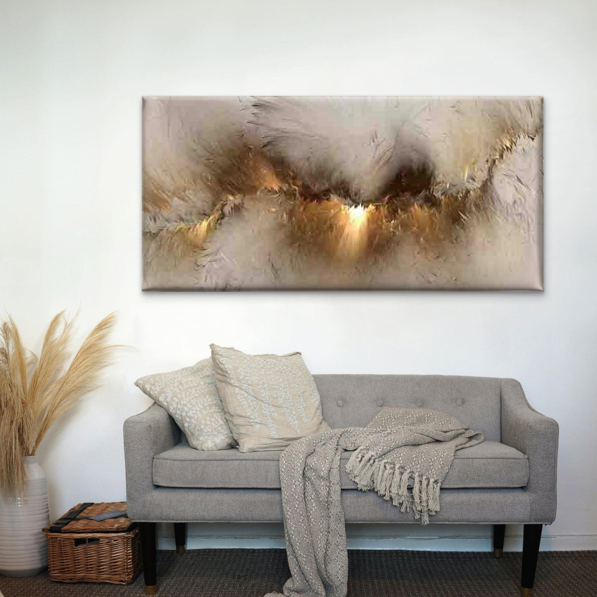 Spectacular Thunder Clouds Wall Art Canvas Office Home Room Framed 120x60cm