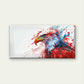 Bald Eagle Profile Splatter Wall Art Canvas Office Home Room Framed 80x45cm
