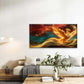 Fiery Phoenix Rising from Flame Wall Art Canvas Office Home Room Framed 120x60cm