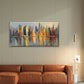 Urban Skyline, Golden Sunset Wall Art Canvas Office Home Room Framed 80x45cm
