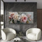 Pink Roses in Bloom Floral Wall Art Canvas Office Home Room Framed 120x60cm