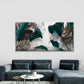 Abstract Tropical Leaves Wall Art Canvas Office Home Room Framed 80x45cm