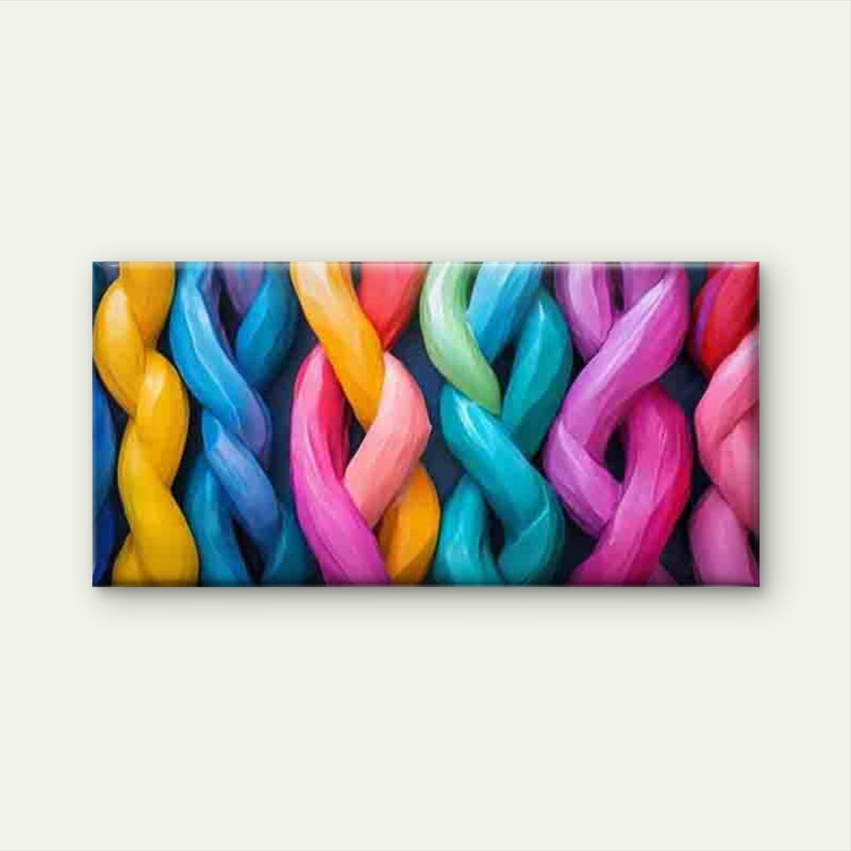 Colorful Distorted Modern Abstr Wall Art Canvas Office Home Room Framed 120x60cm