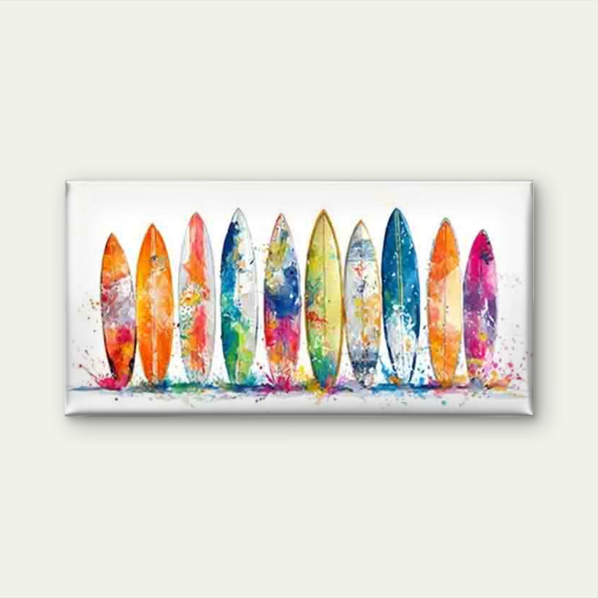 Colorful Surfboards Artistic Wall Art Canvas Office Home Room Framed 120x60cm