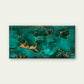Emerald Gold Marble Art Wall Art Canvas Office Home Room Framed 80x45cm