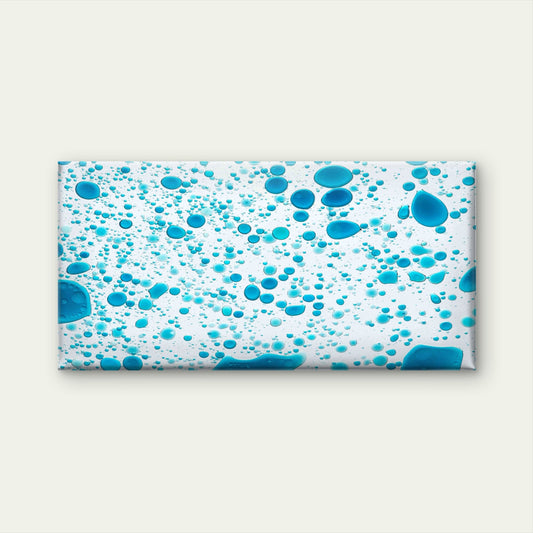 Blue Abstract Oil Bubble Water Wall Art Canvas Office Home Room Framed 80x45cm