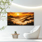 Golden Mountain Cloudscape Sun Wall Art Canvas Office Home Room Framed 120x60cm