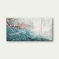 Ocean Waves Cherry Blossoms Wall Art Canvas Office Home Room Framed 120x60cm