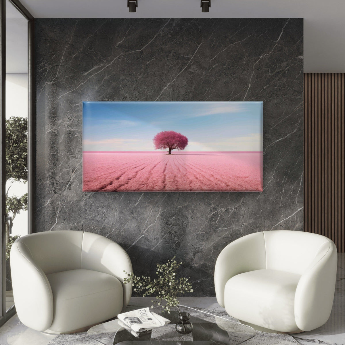 Blush Of The Horizon Wall Art Canvas Office Home Room Framed 120x60cm