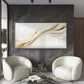 Elegant Golden Marble Art Wall Art Canvas Office Home Room Framed 120x60cm