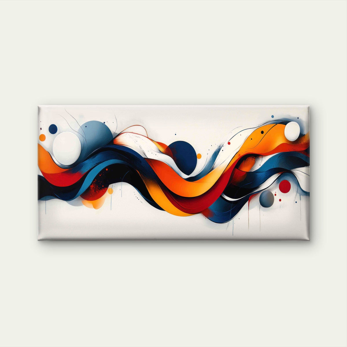 Vibrant Swirling Abstract Art Wall Art Canvas Office Home Room Framed 120x60cm