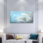 White Palm Leaves Blue Sky Wall Art Canvas Office Home Room Framed 80x45cm