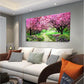 Pink Cherry Blossoms Tree Forest Wall Art canvas office home room framed 120x60cm